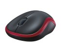 Mysz Logitech M185 bezprzewodowa czerwona kompaktowa 1000 dpi
