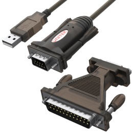 Unitek Y-105A konwerter USB RS 232 adapter DB9 na DB25 kompaktowy