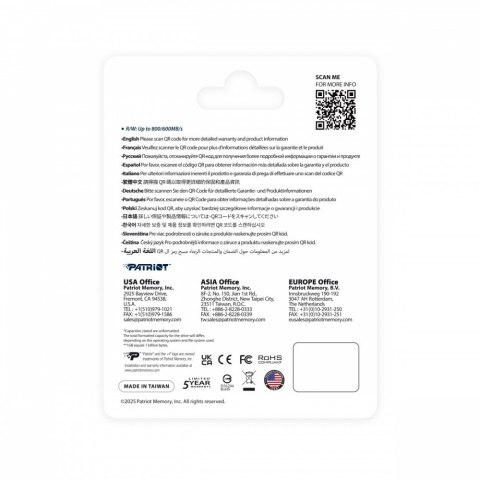 Karta microSDXC Patriot 256GB 800/600MBs do Nintendo Switch