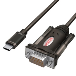 UNITEK Y-1105K Adapter USB C RS-232 profesjonalny konwerter zasilany z USB