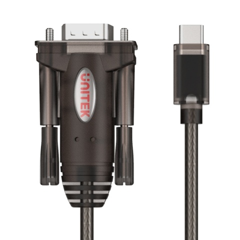 UNITEK Y-1105K Adapter USB C RS-232 profesjonalny konwerter zasilany z USB