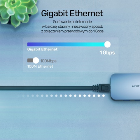 Unitek Hub N9+ USB-C HDMI 4K60 PD 100W 9w1 kompaktowy Gigabit czytnik kart