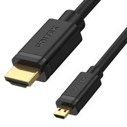 Unitek Kabel micro HDMI Y-C182 2 m HDMI 2.0 4K 60Hz HDR HDCP pozłacany