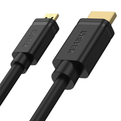 Unitek Kabel micro HDMI Y-C182 2 m HDMI 2.0 4K 60Hz HDR HDCP pozłacany