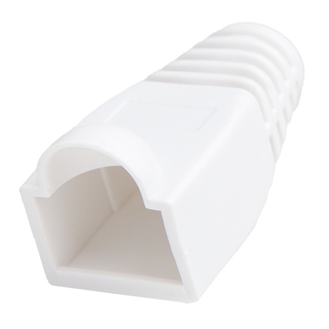 Unitek Osłona wtyku RJ45 6 mm 100 szt biała ochronna gumowa