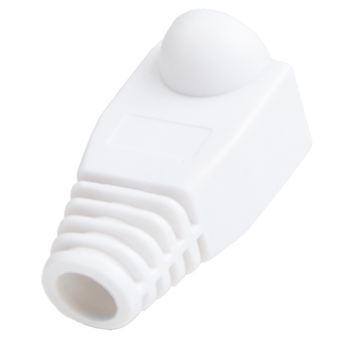 Unitek Osłona wtyku RJ45 6 mm 100 szt biała ochronna gumowa