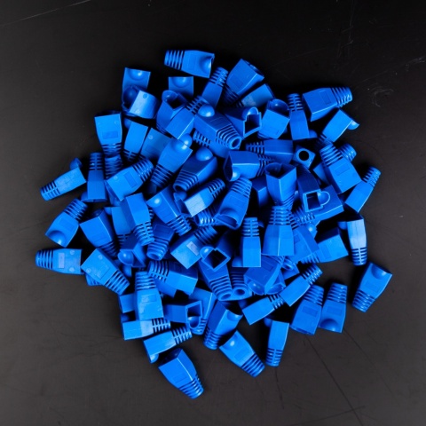 Unitek Osłona wtyku RJ45 6 mm 100 szt niebieska ochronna