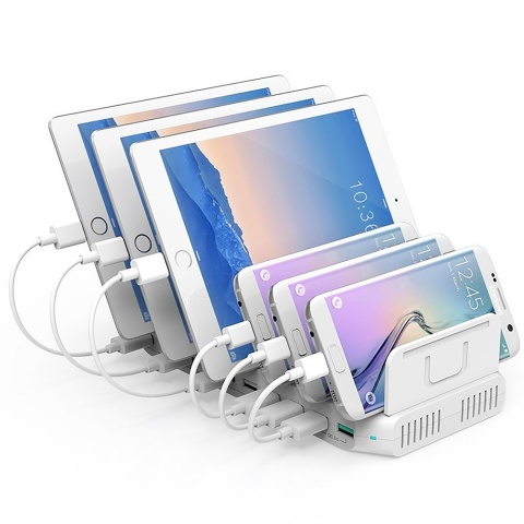 Unitek Stacja ładująca Y-2190A 10xUSB QC 3.0 96W szybka kompaktowa biurowa