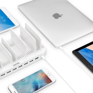Unitek Y-2190 stacja ładująca 10xUSB 160W szybka QC3 USB C 60W