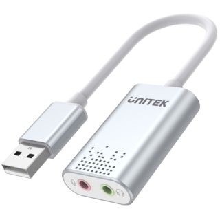 Unitek Y-247A karta dźwiękowa USB Stereo kompaktowa aluminiowa PlugPlay