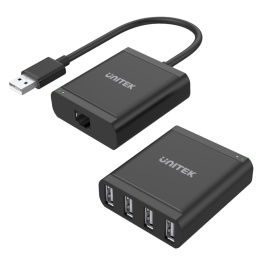 Unitek Y-2516 przedłużacz USB 2.0 po skrętce 4xUSB z zasilaczem