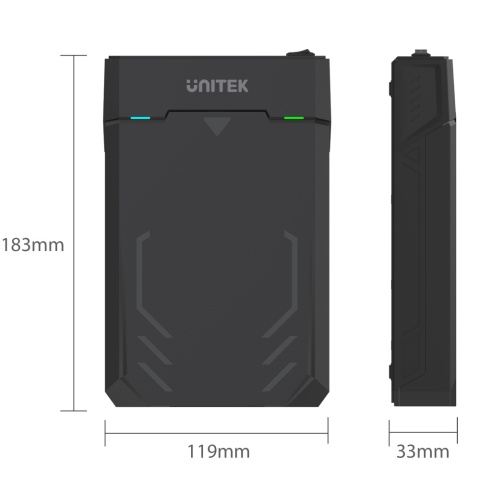 Unitek Y-3036 Obudowa USB 3.1 do dysków 2.5 i 3.5 SATA UASP szybka