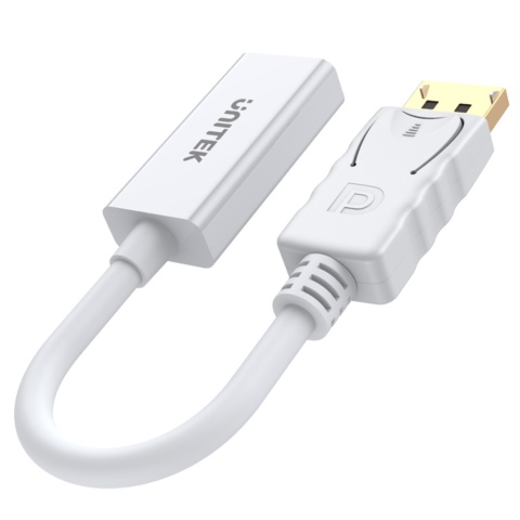 Unitek Y-6332 adapter DisplayPort HDMI 4K kompaktowy 20cm Plug and Play