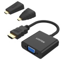 Unitek Y-6355 Adapter HDMI do VGA audio micro mini uniwersalny