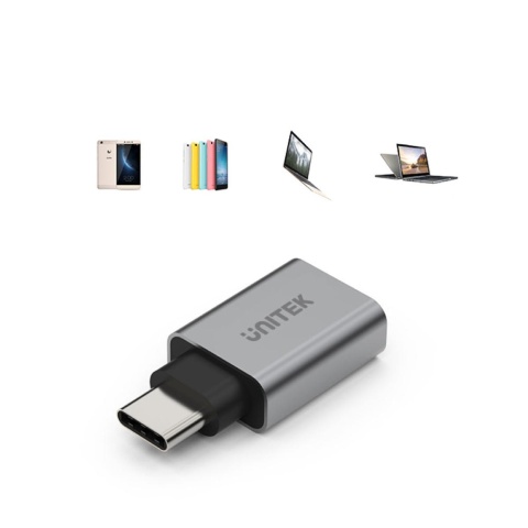 Unitek Y-A025CGY Adapter USB C do USB 3.1 5Gbps aluminiowy OTG