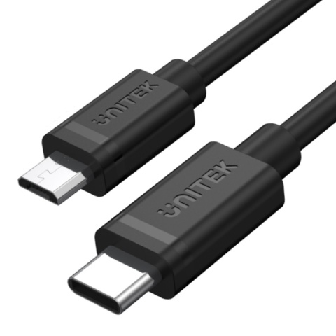 Unitek Y C473BK przewód USB Typ C microUSB 1m szybkie ładowanie