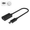 Unitek Y-C476BK Adapter USB Typ-C do USB AF 15 cm kompaktowy