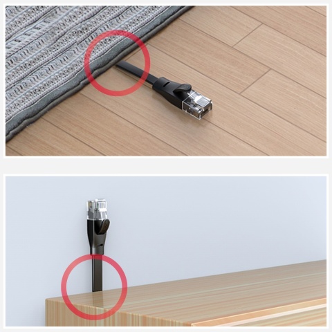 Unitek kabel Ethernet Cat 6 2m płaski Gigabit RJ45 do montażu pod panelami