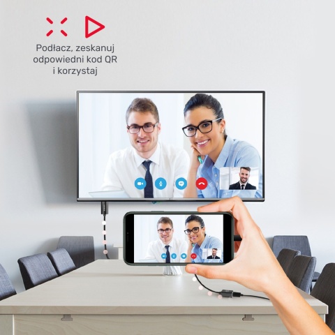 Unitek przewód Telefon TV M1104A adapter USB HDMI Full HD iOS Bluetooth