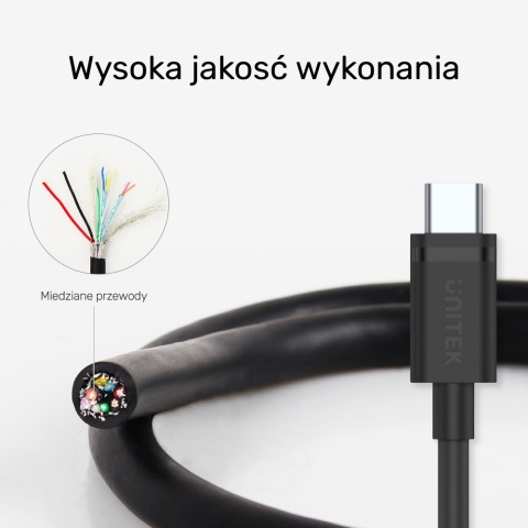 Unitek przewód USB 3.1 typ A typ C 3 m szybki 5 Gbps do ładowania