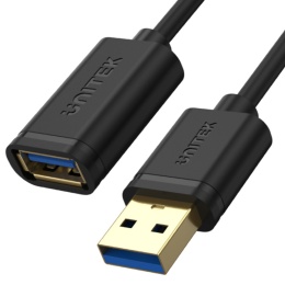 Unitek przewód przedłużacz USB 3.0 AM AF 1m szybki 5Gbps czarny