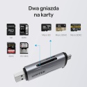 Czytnik kart Unitek R1010A SD microSD USB C USB A 5Gbps szybki kompaktowy