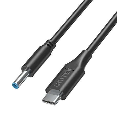 Kabel Unitek C14117BK 1.8M do HP 65W USB C DC 4.5mm lekki