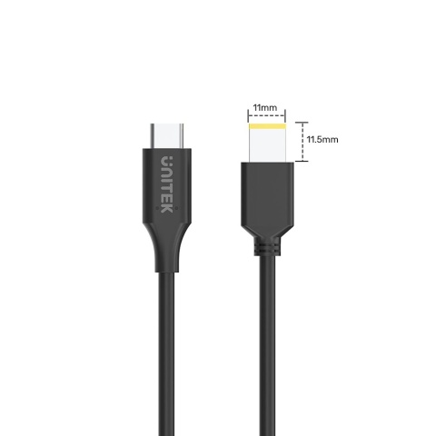 Kabel zasilający Unitek C14115BK 1.8m 65W USB C do Lenovo