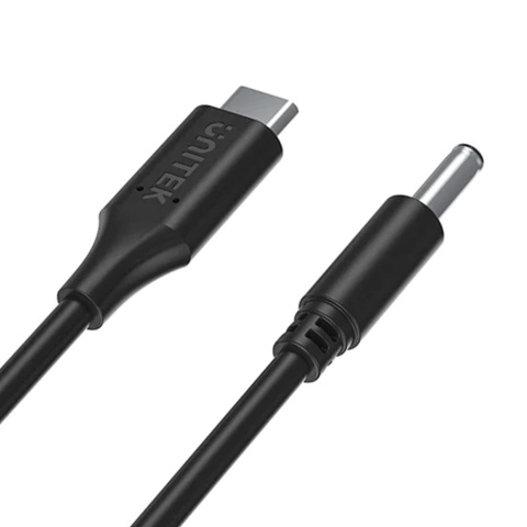 Kabel zasilający Unitek C14120BK 1.8m 65W USB C lekki do laptopa Dell DC4.5