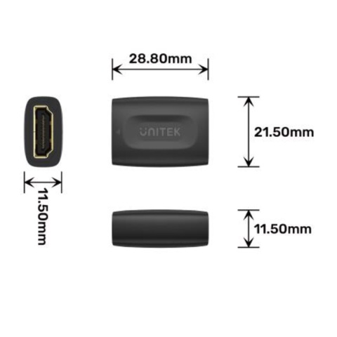 Unitek A1013BK Łącznik HDMI 4K 60Hz adapter przedłużający do 30 m