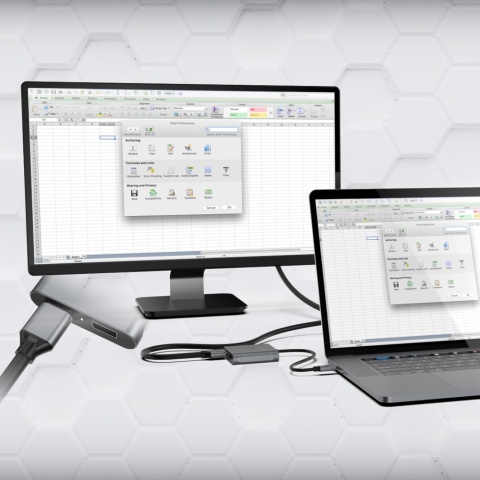 Unitek Adapter USB-C 2x DisplayPort 1.4 8K 60Hz MST HDCP