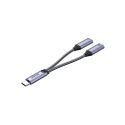 Unitek Adapter USB-C M206A 2x USB-C audio ładowanie 18W kompaktowy