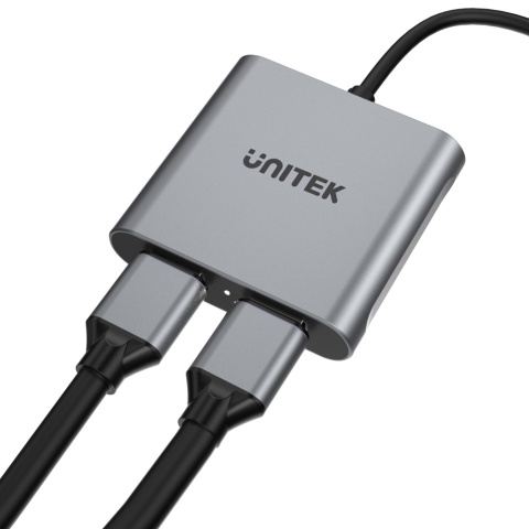 Unitek Adapter USB C V1404B 2x HDMI 4K 60Hz MST wydajny