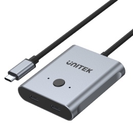 Unitek D1078A przełącznik USB C 4K 144Hz dwukierunkowy 100W profesjonalny