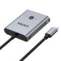 Unitek D1078A przełącznik USB C 4K 144Hz dwukierunkowy 100W profesjonalny