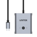 Unitek D1078A przełącznik USB C 4K 144Hz dwukierunkowy 100W profesjonalny