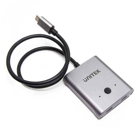 Unitek D1078A przełącznik USB C 4K 144Hz dwukierunkowy 100W profesjonalny
