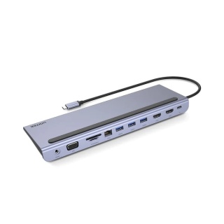 Unitek Hub 11w1 USB C 100W PD HDMI VGA RJ45 aluminiowy wielofunkcyjny