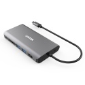Unitek Hub D1019B USB-C 8w1 100W Power Delivery kompaktowy HDMI Ethernet