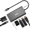 Unitek Hub D1019B USB-C 8w1 100W Power Delivery kompaktowy HDMI Ethernet