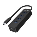 Unitek Hub USB C 4 porty USB 3.1 aktywny 10W kompaktowy