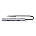 Unitek Hub USB H1208A 4 porty USB A 5 Gbps 3x USB 2.0 aluminiowy kompaktowy