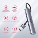 Unitek Hub USB H1208A 4 porty USB A 5 Gbps 3x USB 2.0 aluminiowy kompaktowy