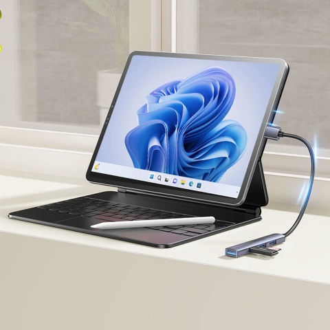 Unitek Hub USB H1208A 4 porty USB A 5 Gbps 3x USB 2.0 aluminiowy kompaktowy