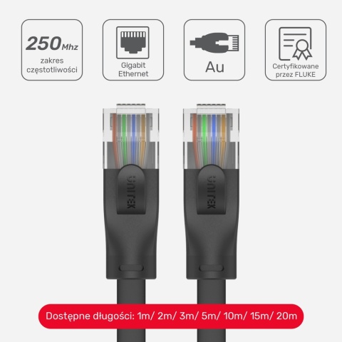 Unitek Kabel sieciowy płaski Ethernet Cat.6 0,3m