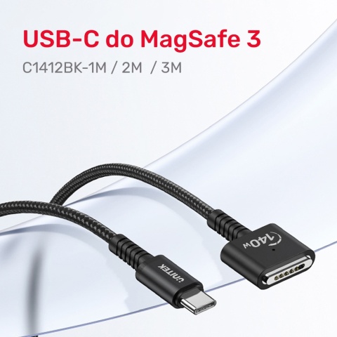 Unitek Kabel zasilający USB-C - MagSafe 3 140W 2 m