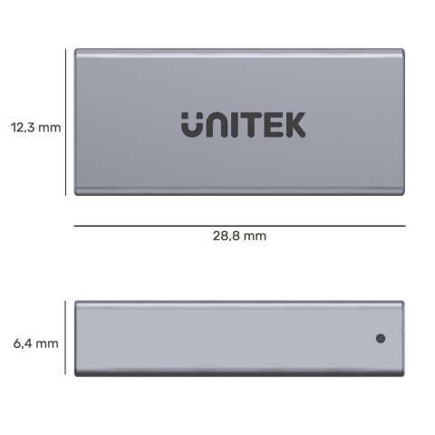 Unitek Łącznik USB-C A1036GY 8K 40Gbps 240W kompaktowy lekki adapter USB-C