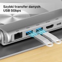 Unitek Podstawka pod laptop USB-C HDMI 4K PD 100W ergonomiczna z hubem