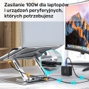 Unitek Podstawka pod laptop USB-C HDMI 4K PD 100W ergonomiczna z hubem