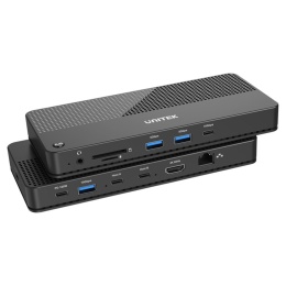 Unitek Przełącznik KVM D1077A Hub 4K HDMI USB C 100W 11 portów kompaktowy
